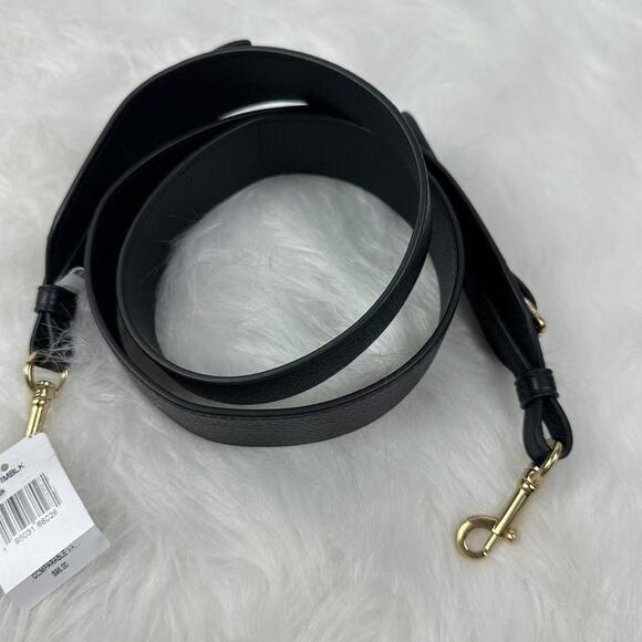 COACH Leather Strap In Gold/Black CC855 NWT - Picture 2 of 6